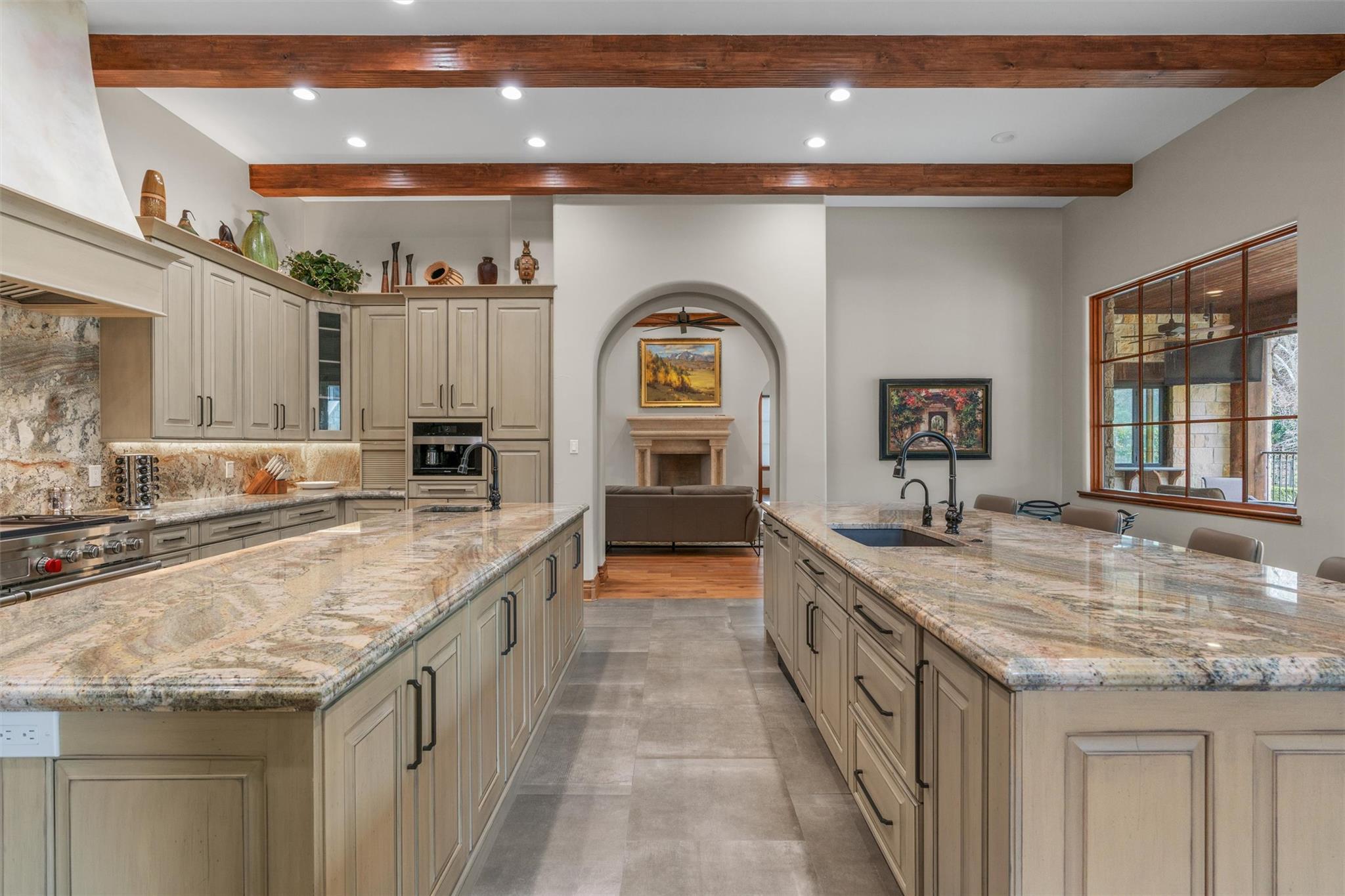 Chef's kitchen with dual islands