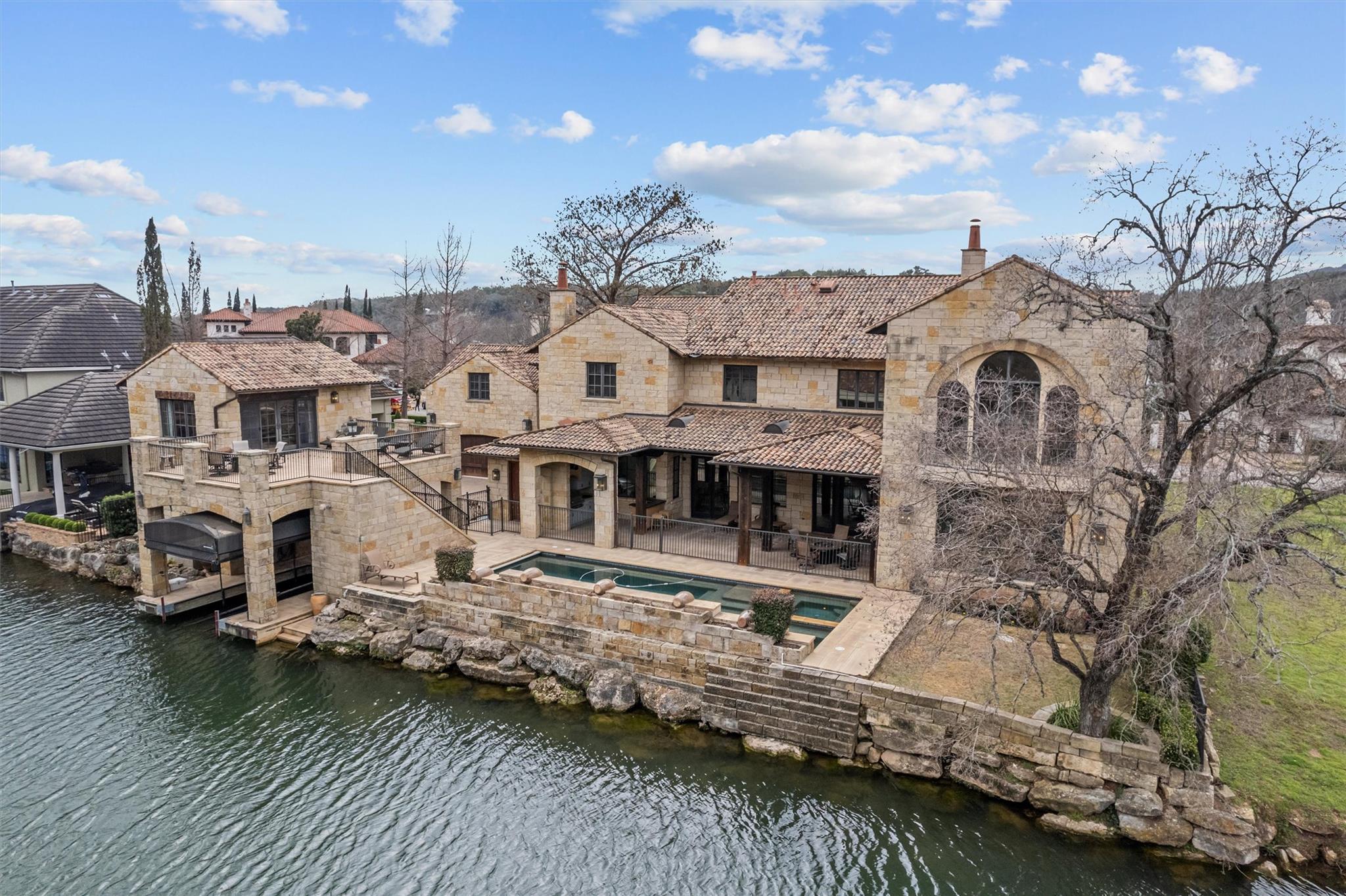 Aerial view from the water